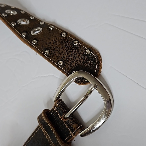 Jeweled Leather Belt Brown   Pre-owned - Picture 5 of 7